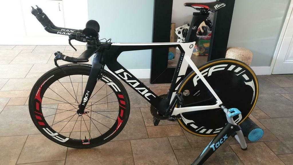 Isaac tt thriathlon fiets 56 CAMPAGNOLO RECORD, POWER SHIFT