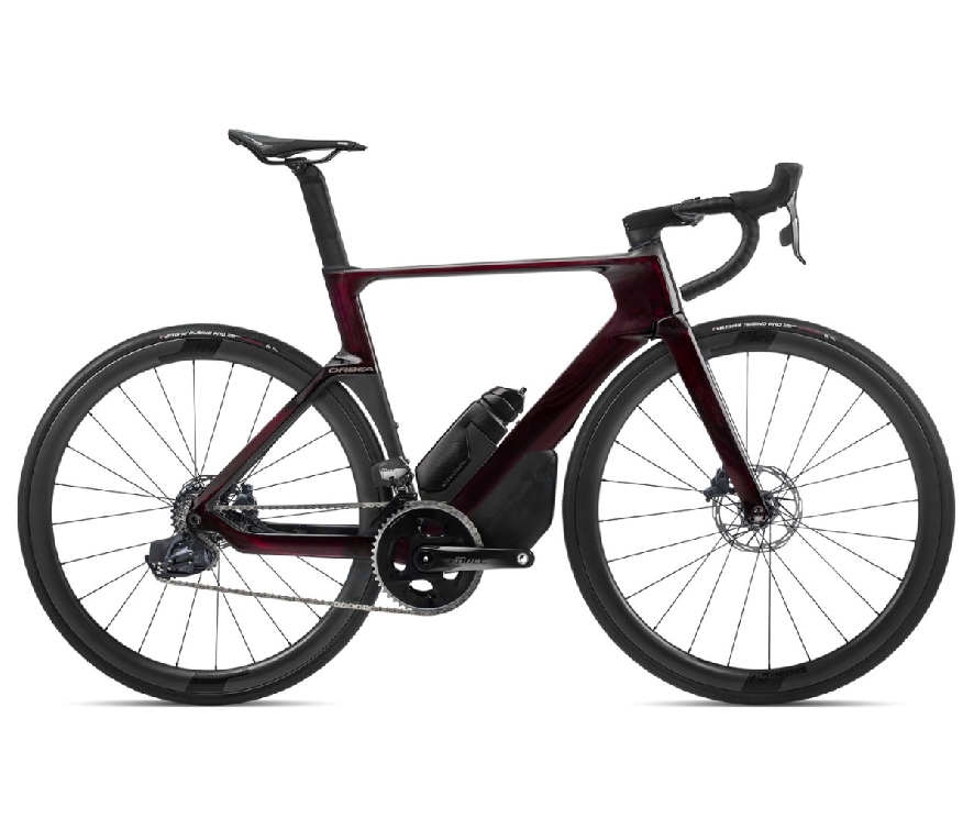 Orbea ORCA AERO M21eLTD Red-Raw Carbon 51cm 2022, Red Wine (Gloss) - Raw Carbon 