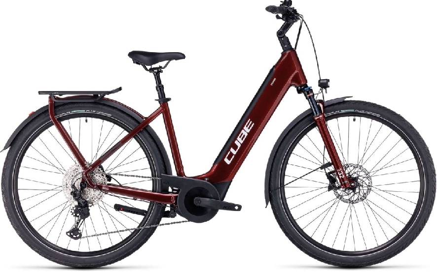 CUBE TOURING HYBRID EXC 625 RED/WHITE 2023, Red/white