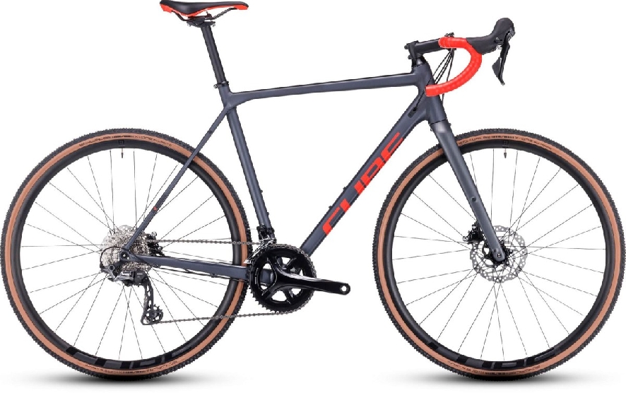 CUBE CROSS RACE PRO GREY/RED 2023, Grey/red