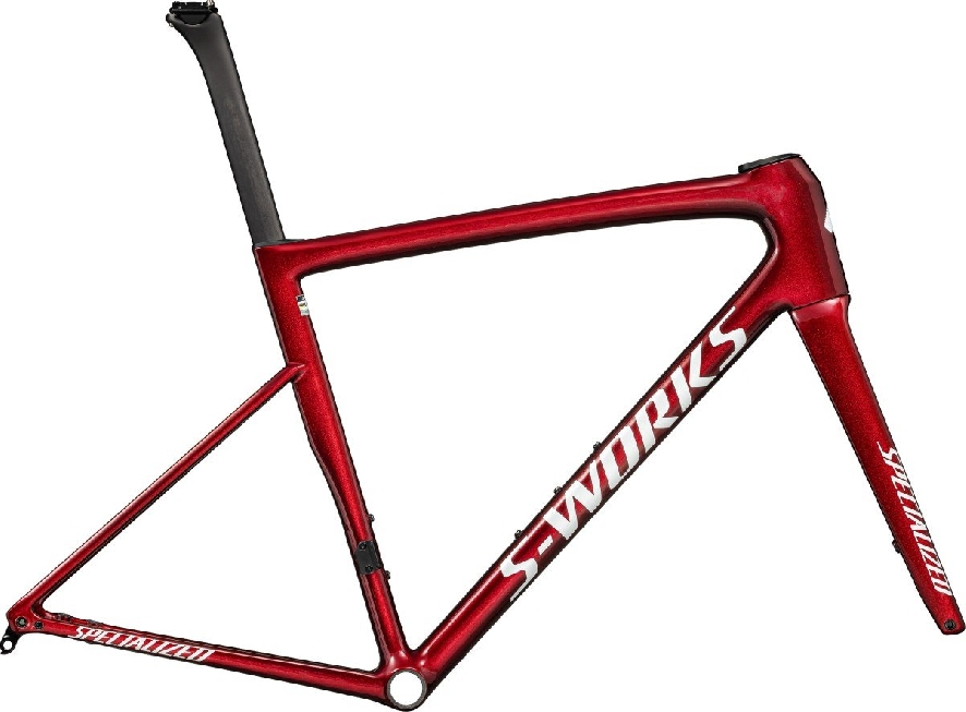 Specialized S-Works Tarmac SL8 frameset , Gloss Red Sky/Metallic White Silver