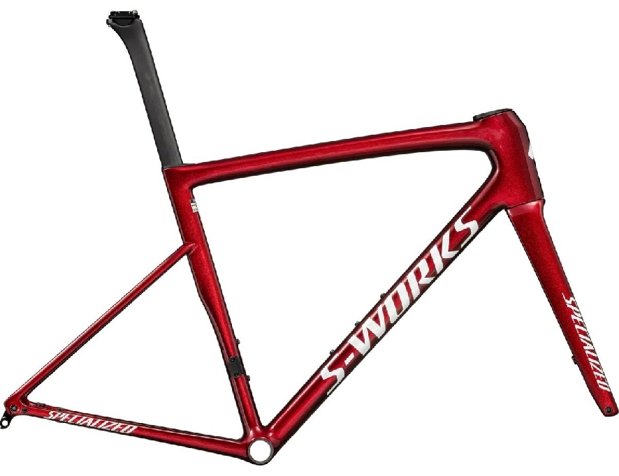 Specialized S-Works Tarmac SL8 frameset , Gloss Red Sky/Metallic White Silver