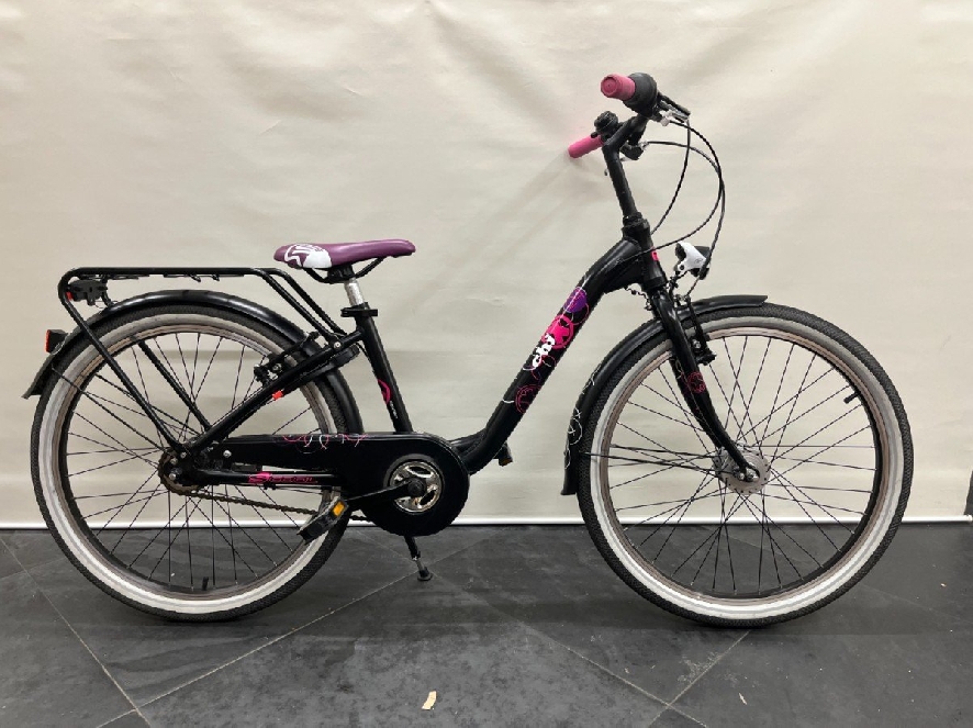 Coolmobility chiX classic 24 Inch 7-Speed, zwart / roze