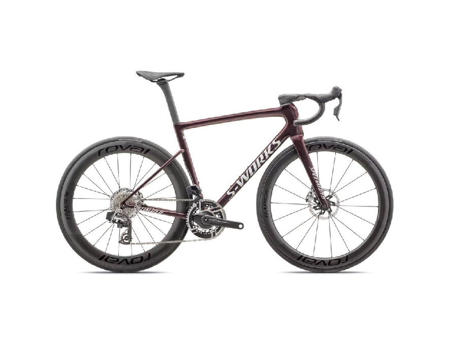 Specialized Tarmac S-Works SL8 Sram Red AXS, Gloss Solidity/Red To Black Pearl/Metallic White S